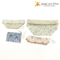 ■ Cath Kidston バッグボックス ポーチ 4点セット まとめ売り 鞄 花柄 総柄 レディース ブルー系 ピンクベージュ 等 タグ付き 未使用含む