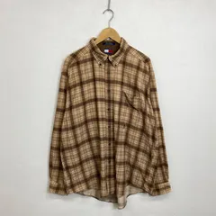 TOMMY HILFIGER トミー ヒルフィガー 長袖 シャツ BD ボタンダウン プリントネル コーデュロイ ブラウン系 XL B661