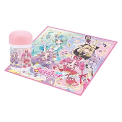 名探偵プリキュア！ おしぼりセット （ プリキュア 抗菌 おしぼり お手拭き タオル ハンカチ 子供 名探偵プリキュア ハンドタオル おしぼりタオル おしぼりケース 給食 幼稚園 保育園 キッズ ）)のサムネイル