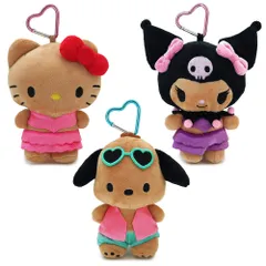 サンリオ マスコットポーチ ハローキティ クロミ ポチャッコ ヒヤケマスコット カラビナ付き キャラクター 日本限定 ヤスダ通商 SANRIO