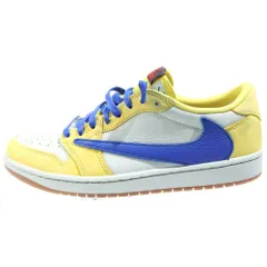 NIKE (ナイキ) ×TRAVIS SCOTT WMNS AIR JORDAN 1 RETRO LOW OG CANARY トラヴィススコット ウィメンズ エアジョーダン1 ローカットスニーカー イエロー US12/29cm DZ4137-700