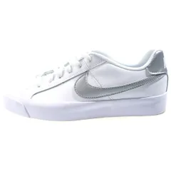 NIKE (ナイキ) COURT ROYALE AC コートロイヤル ローカットスニーカー ホワイト/シルバー US8/25cm AO2810-114