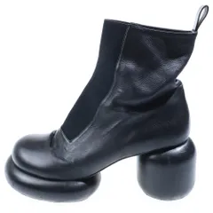 JIL SANDER (ジルサンダー) Chunky Heel Platform Sole Ankle Boots チャンキー ヒール プラットフォーム ソール アンクル ブーツ レザー ブラック レディースのサムネイル