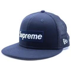 SUPREME (シュプリーム) 22SS ×NEW ERA Box Logo Mesh Back ニューエラ ボックスロゴ メッシュキャップ ネイビー