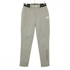 【超美品】ニューバランスゴルフ パンツ 杢ライトグレー 裾ロゴプリント  レディース 00(XS) ゴルフウェア 2024年モデル New Balance