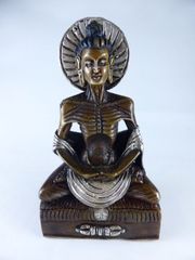 米治一 作 青銅製 河童像 ブロンズ像 銅像 置物 オブジェ 古美術品