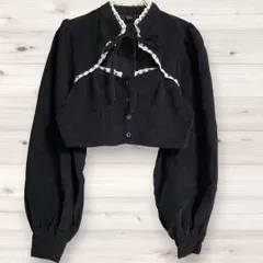 B1447 シーイン SHEIN ブラウス 長袖(M) 黒 柄もの