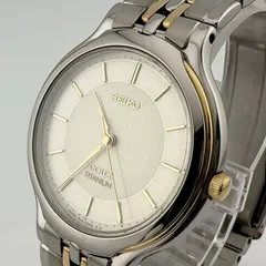 SEIKO 8J41-6120 セイコー DOLCE ドルチェ TITANIUM クォーツ　メンズ　ボーイズ　レディース　腕時計 電池交換済　腕周り約14.4cm【Y32】