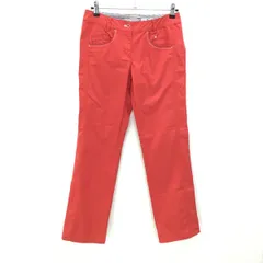 マンシングウェア パンツ レッド×白×ネイビー ロゴ刺しゅう ストレッチ  レディース 11 ゴルフウェア Munsingwear