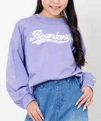 新品　algy（アルジー） キッズ トップス 長袖Tシャツ　160cm　アソートロゴワッペンロンT　パープル　ロンT