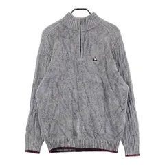 サイズ：LL LE COQ GOLF ルコックゴルフ  ハーフジップ ニットセーター  グレー系 [240101625734] ゴルフウェア メンズ ストスト