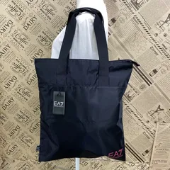 エンポリオアルマーニ EA7 ハンド トートバッグ ナイロン縦長 黒GB160