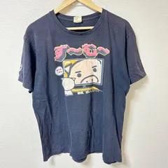 (^w^)b 豊天商店 ブーデンショウテン クルーネック 半袖Tシャツ ず～む～ ブタ フロントプリント トップス 古着MIX ポップ ユニーク キャラクター デイリー タウンユース ブラック 黒 メンズのサムネイル