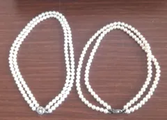 2連　パールネックレス　2個セット（2色）本真珠か不明