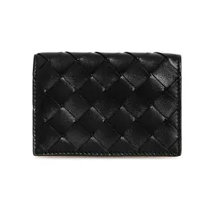 ボッテガヴェネタ BOTTEGA VENETA レディース 名刺入れ（カードケース） ブラック BUSINESS CARD CASE [イントレチャート] 667141 VCPP3 8425 BLACK-GOLDのサムネイル