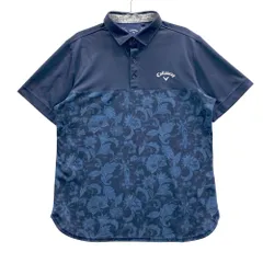 サイズ：LL CALLAWAY キャロウェイ  半袖ポロシャツ 総柄 ネイビー系 [240101620442] ゴルフウェア メンズ ストスト