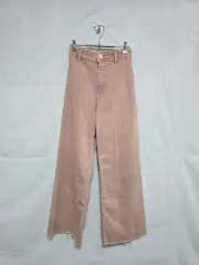 ザラ マリン ストレート ピンク ワイド ライブカット パンツ レディース 26インチ 0224