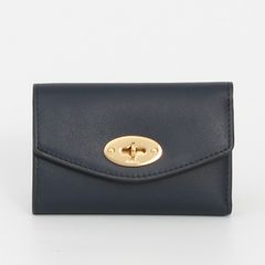 極美品✨ マルベリー Mulberry 三つ折り財布 ダーリー ターンロック 黒