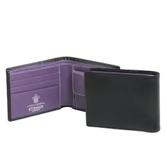 エッティンガー ETTINGER 財布 二つ折り財布（小銭入れ付き） BILLFOLD WITH 3 C/C & COIN PURSE メンズ ST141J BLACK/PURPLE PURPLE/STERLING COLLECTION【英国ブランド】のサムネイル