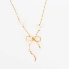 マルニ MARNI ネックレス BOW NECKLACE [リボン ネックレス パール付き] レディース COMV0526A 0M2001のサムネイル