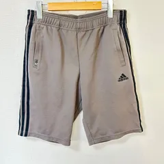 (^w^)b adidas アディダス Clima365 ハーフパンツ ショートパンツ イージー ポリエステル100% ロゴ刺繍 スポーツ 運動 トレーニングウェア ジム ベージュ系 メンズ サイズM