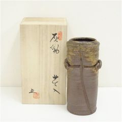 c175 掛花入 鼡伊賀 光寿 木箱 茶道具 古物 c175 掛花入 鼡伊賀 光寿 木箱 茶道具 古物 - メルカリ