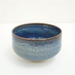 膳所焼 岩崎新定造 胴締茶碗（共箱） 茶道 抹茶 おしゃれ 抹茶茶碗