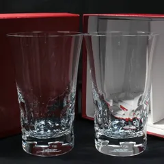 61【新品同様】バカラ Baccarat ベルーガ ハイボール タンブラー グラス 高さ14cm ペアグラス 2客 専用箱付き ★水垢・キズ・欠け無し★