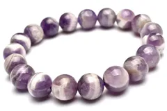 【１点物】くっきり縞模様 ケープアメジスト　11mm　ブレスレット パワーストーン 天然石 _MC5426