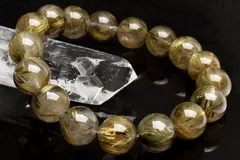【１点物】シャンパンカラー◇ シルバールチルクォーツ　12mm　ブレスレット パワーストーン 天然石 _U9179