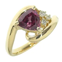 【返品OK】タサキ 約1.3ct 天然ロードライトガーネット リング 10.5号 K18YG 新品仕上げ済み ソーティング付き 合計0.06ct 天然ダイヤ レディース 18K 18金 イエローゴールド【送料無料】【中古】のサムネイル