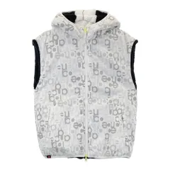 サイズ：2 NEW BALANCE GOLF ニューバランス  リバーシブル ボア 中綿ベスト ロゴ 総柄 ホワイト系 [240101634564] ゴルフウェア レディース ストスト