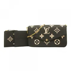 ルイ・ヴィトン(Louis Vuitton) ルイ・ヴィトン 財布・ショルダーウォレット モノグラム・アンプラント バイカラー ポシェットフェリシー M80482 ブラック ベージュレディース