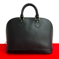 極 美品 LOUIS VUITTON ルイヴィトン ヴィンテージ アルマ エピ レザー 本革 ハンドバッグ ボストンバッグ ブラック ノワール 58739