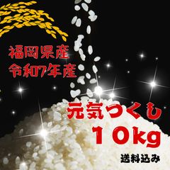 福岡県産 元気つくし25kg（袋込み）発送直前精米 大容量【超メルカリ市