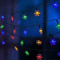 結婚式 新年 クリスマス 誕生日 飾りライト ガーデンライト デコレーションライト スノー オーナメント 学園祭 クリスマスツリー 雪の結晶 led led キャンプ 屋外 室内 リモコン制御 防水 IPX4 パーティー 8つパターン 点滅 多彩 雪 電飾 1