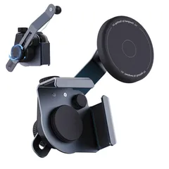 簡単取り付け ワンタッチクリップ 静音仕様 高耐久 15インチ画面対応 日常通勤 高度調節可能 スマホスタンド モデル3 スマホホルダー【360度回転＆重力連動自動クランプ搭載】 ハイランド 専用 アクセサリー カスタムパーツ モデル3・モデルY (ブラック 