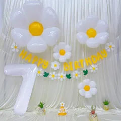 飾り付け、バースデー 飾り 誕生日 誕生日 バルーン 飾り バルーンフラワー 7歳 誕生日 かざりつけ 女の子