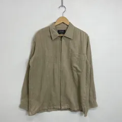 Boonpal&Style ジャケット ジップアップ 古着 vintage スエード調 メンズ M ベージュ系 B676