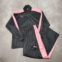 PUMA ジャージセットアップ　日本製 　ピンク　グレー　ジャケットSS パンツS　プーマ　上下セット　メンズ　レディース　MADE IN JAPAN 【0138】