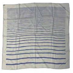 極美品 HERMES エルメス スカーフ シルク カレ90 Méditerranée 地中海 ホワイト