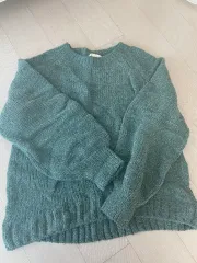 H&M エイチ・アンド・エム グリーン ラメ ニット