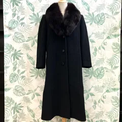 GR1639 COJANA ブルーフォックスファー  ウール 毛皮 ロングコート