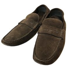 ルイ・ヴィトン ドライビングシューズ モノグラム スエード 25.5cm相当