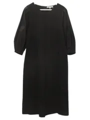 23区 オンワード樫山 コットンツイルジャージー コンビ ワンピース 38 ブラック 黒 2023SS