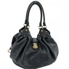 ルイヴィトン トートバッグ レディース L トートバッグ 肩掛け LOUIS VUITTON M95765 モノグラムマヒナ ブラック 黒 ゴールド金具【中古品】