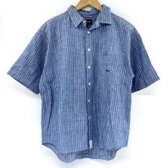 Nigel Cabourn リネン100% ストライプシャツ ブルー 48 - メルカリ