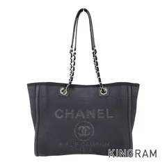 シャネル CHANEL ドーヴィル MM キャンバス トートバッグ sh【中古】