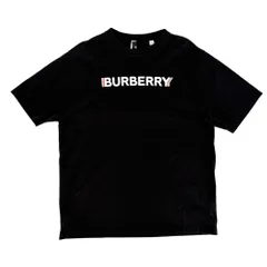 バーバリー 半袖Ｔシャツ メンズ ロゴプリント トップス クルーネック アパレル 服 BURBERRY M 8053010 ブラック 黒 コットン    春 夏【中古品】のサムネイル