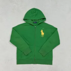 M ポロラルフローレン ビックポニー コットン ポリ ブレンド 起毛 スウェット フードジップアップ 1120-2